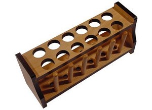 Reageerbuisrek, 12 gaten, 6 pinnen